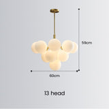 Nordic Copper Chandelier For Living Room Bedroom Restaurant Modern Ceiling Chandelier Glass bal Light Fixture