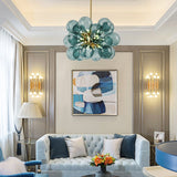 POIS Purple/Blue/White Bubble Chandelier