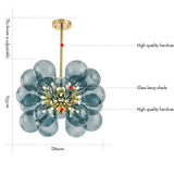 POIS Purple/Blue/White Bubble Chandelier