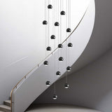 Black/Silver ball Stair Chandelier BEKS