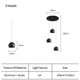 Black/Silver ball Stair Chandelier BEKS