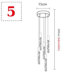 Modern Loft  Stair Chandelier K9 Crystal SUNTI