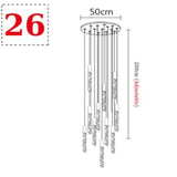 Modern Loft  Stair Chandelier K9 Crystal SUNTI