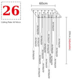 Modern Loft  Stair Chandelier K9 Crystal SUNTI