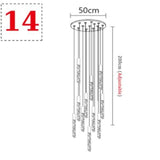 Modern Loft  Stair Chandelier K9 Crystal SUNTI