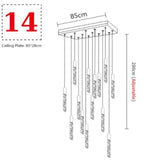 Modern Loft  Stair Chandelier K9 Crystal SUNTI