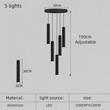 Modern led stair chandelier ATTO
