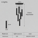 Modern led stair chandelier ATTO