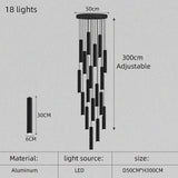 Modern led stair chandelier ATTO