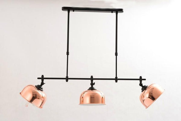linear chandelier farmhouse style pipe erected