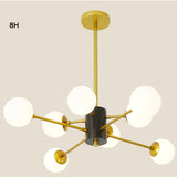 black and gold chandelier multi globe