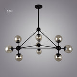 10 head big black chandelier