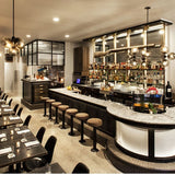 modern restaurant black light fixture