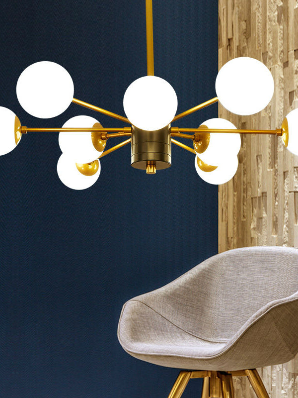 black and gold spudnik chandeleir