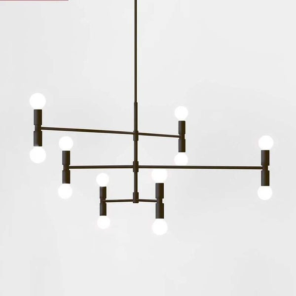 black modern chandelier 12 light