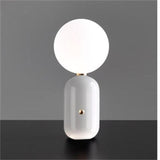 white table lamp modernist-minimalist appeal.