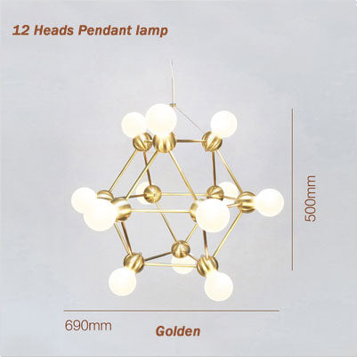 milky white and gold geometrical light fixture