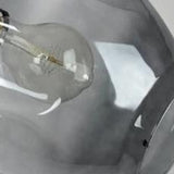 smoked glass vertical chandelier