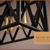 filament chandelier for industrial decor