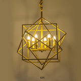 geometric ellegant big gold chandelier for foyer