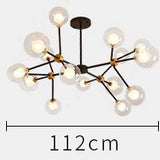 black and gold molecular chandelier 16 heads