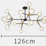 black and gold molecular chandelier 20 heads