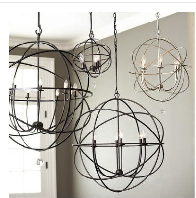 thin black orb chandelier 8 lights