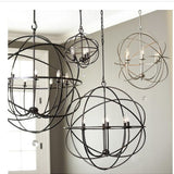 thin black orb chandelier 8 lights