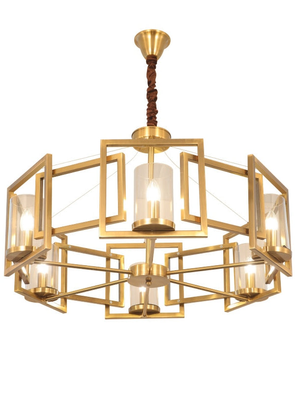 big round gold statement chandelier