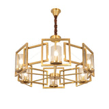 big round gold statement chandelier