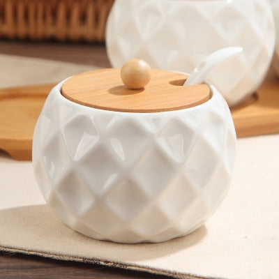 Spheric Bamboo & Ceramic Container