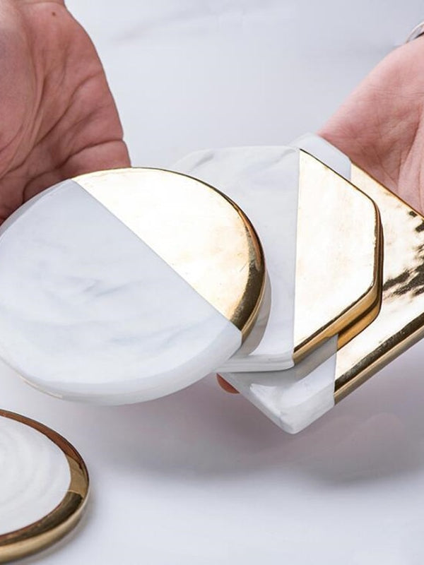 Gold Marble Coasters