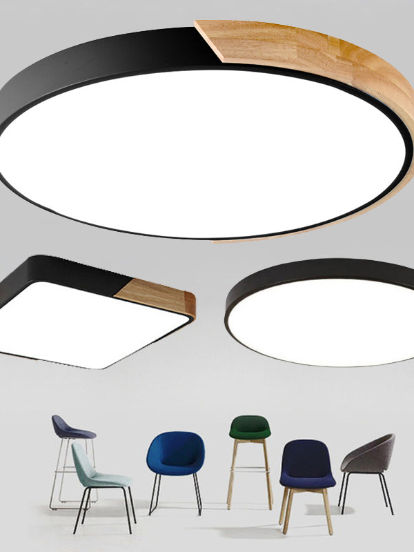Ultra-thin Wood Ceiling Light