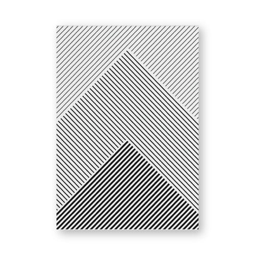 Black and White Stripes Geometric Art Poster