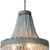 white beaded romantic boho pendant