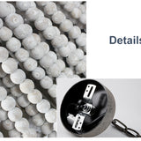 boho white beaded chandelier close up