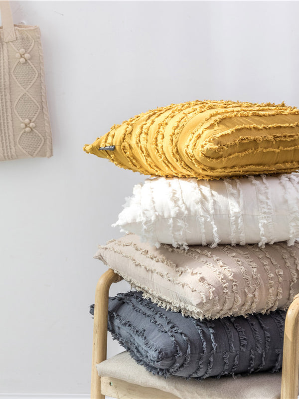 Floral Tassels Square Pillow Case