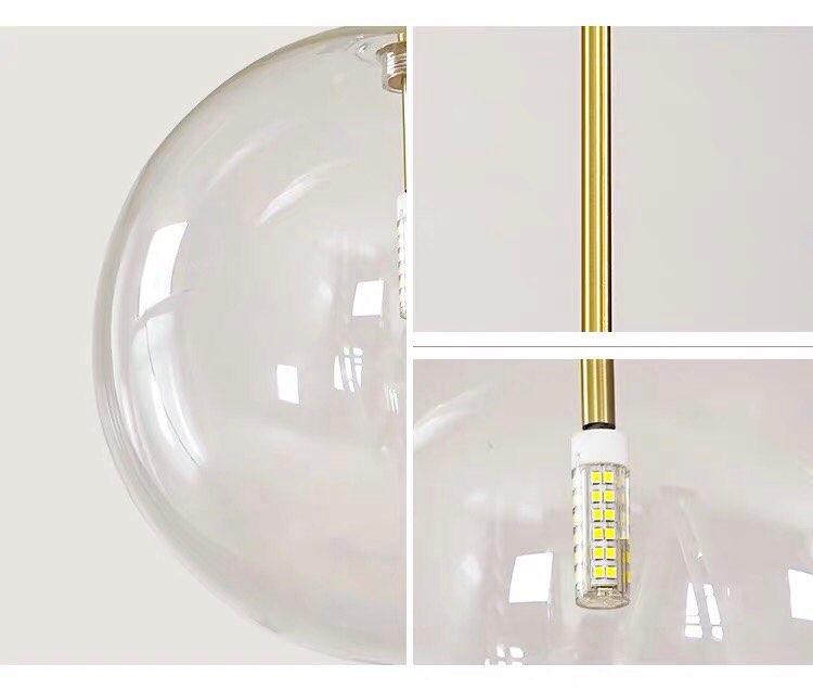 Clear Glass Iron Droplight – LUMIN LAMP HOUSE