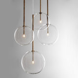 clear glas led iron gold droplight
