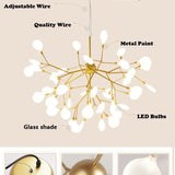gold body frosted petal lamp