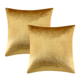 2 Pack Gold Cushions Covers Cases