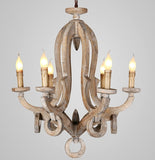 rustic vintage wood chandelier
