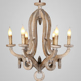 rustic vintage wood chandelier