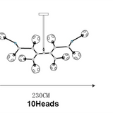 ten head glass ball chandelier