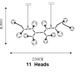 eleven head glass ball chandelier