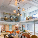 Vertical installation branch chandelier